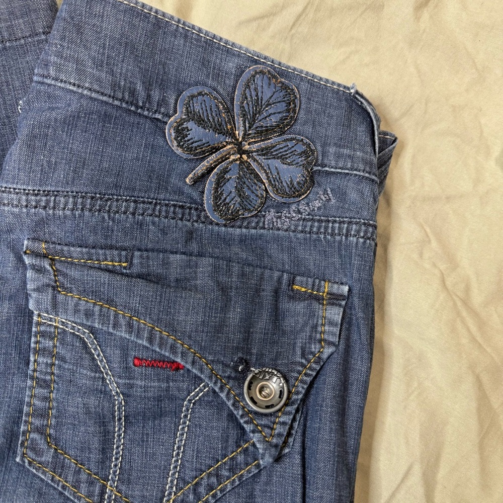 Miss Sixty Blue Jeans with Floral Embroidery - Picture 2 of 4